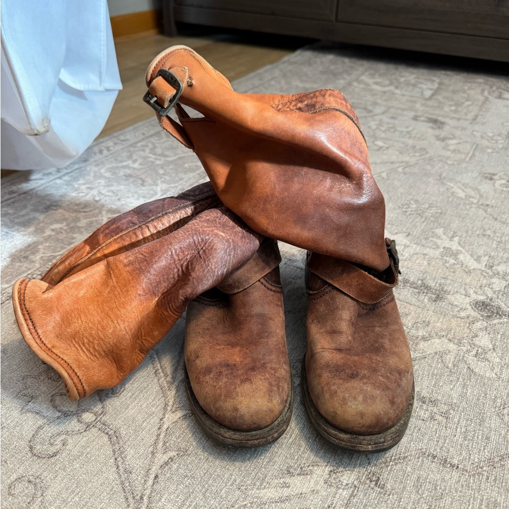 Frye Veronica Tall Slouch Boots - Brown
